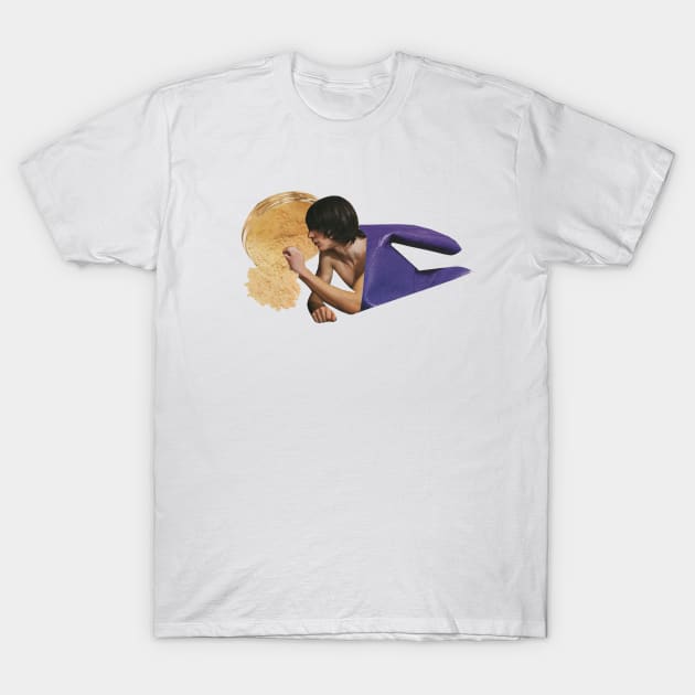 The Boy in the Purple Bag T-Shirt by Luca Mainini